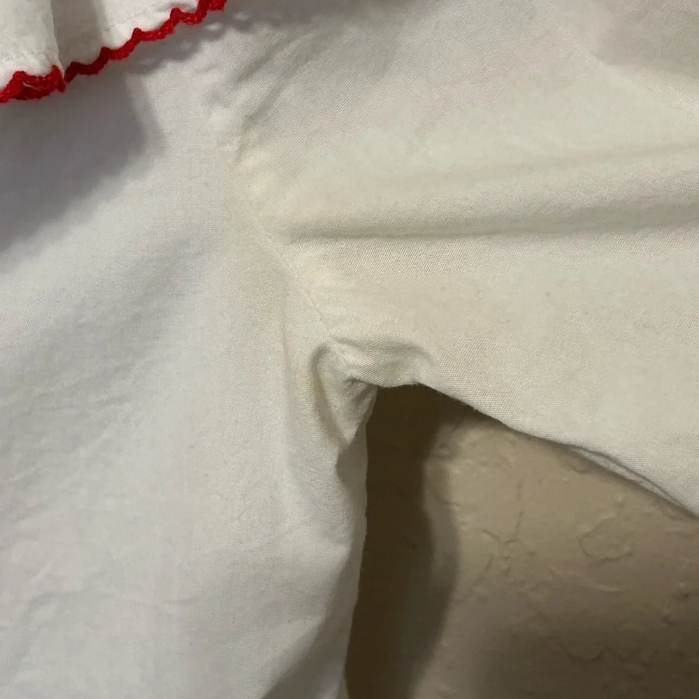 REVOLVE Lovers + Friends White Ruffle Lined Cotton Mini Dress Whimsical Women M - Picture 8 of 8